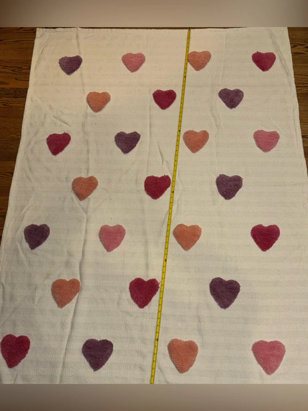 Cupcakes and Cashmere Heart Tufted Throw Blanket